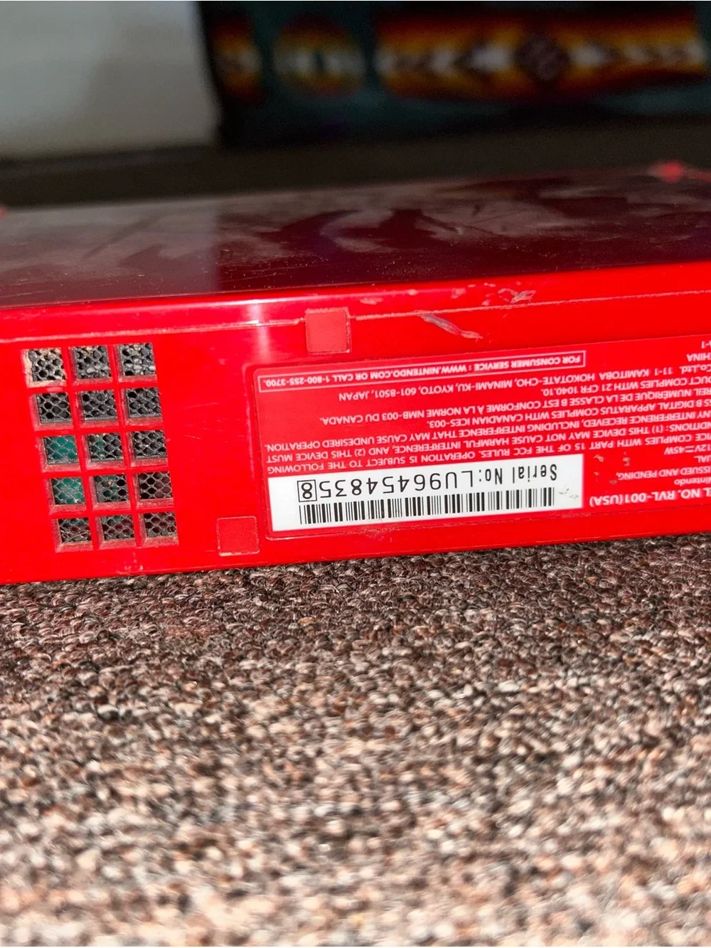 Nintendo Red Wii Console - Slim Front-Loading